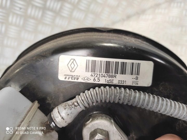 ВАКУУМНЫЙ УСИЛИТЕЛЬ ТОРМОЗА ГЛАВНЫЙ ТОРМОЗНОЙ ЦИЛИНДР RENAULT CLIO IV РЕСТАЙЛИНГ 472104788R, фото 5