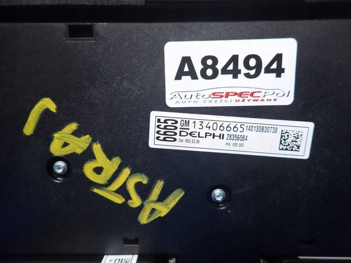 ПАНЕЛЬ МАГНИТОЛЫ КОНДИЦИОНЕРА OPEL ASTRA J 13435154, фото 3