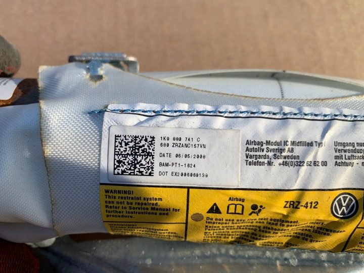 ШТОРКА AIRBAG ЛЕВЫЙ GOLF V УНИВЕРСАЛ 1K9880741C ОРИГИНАЛ 100% ИСПРАВНЫЙ, фото 2