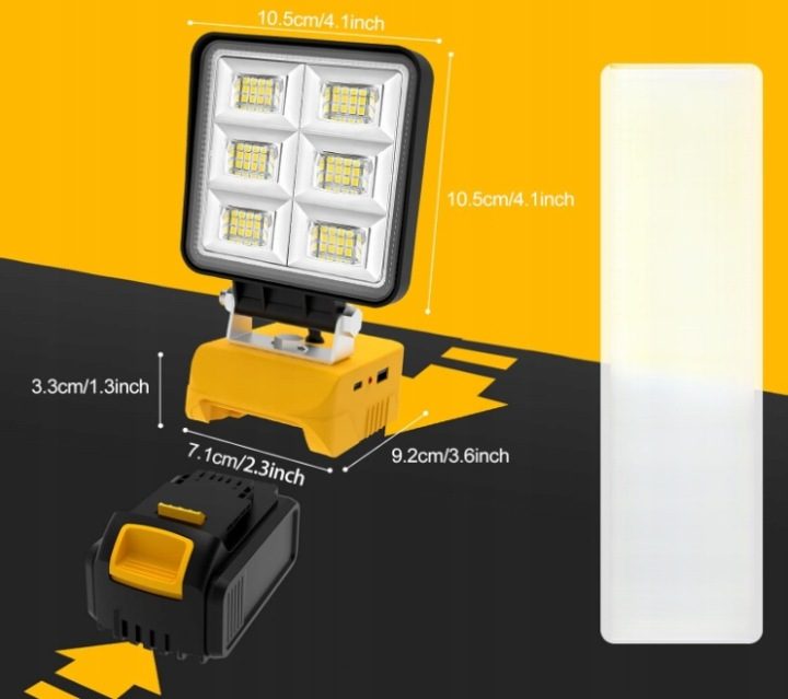 Переносная фара подсветка рабочая LED 6000K, фото 3