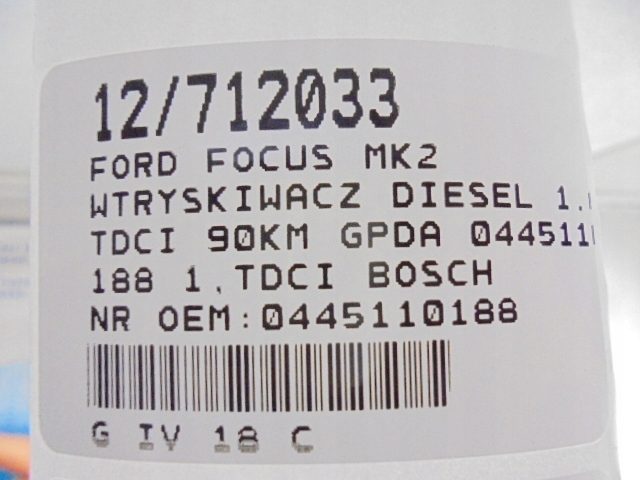 Ford OE 0445110188 форсунка, фото 8