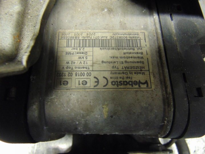 WEBASTO АВТОНОМНЫЙ ОТОПИТЕЛЬ VW TOURAN I 1.9TDI ЕВРОПА, фото 11