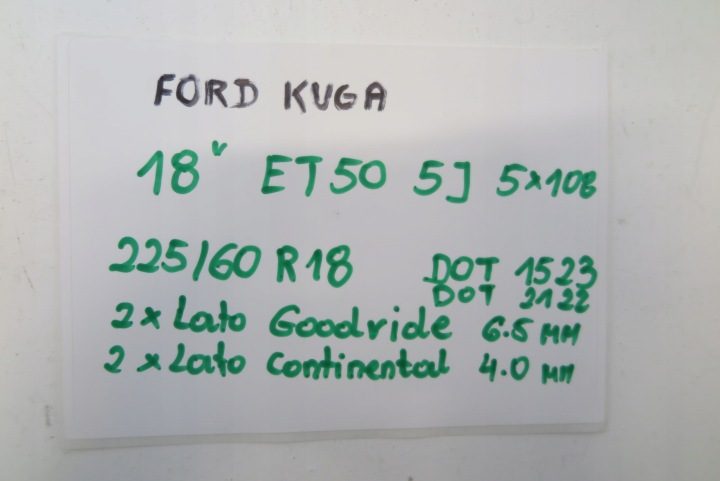 ДИСКИ КОЛЕСА KUGA MK3 ST 18" ДЮЙМОВ 225/60R18 5X108 7.5J ET50, фото 9