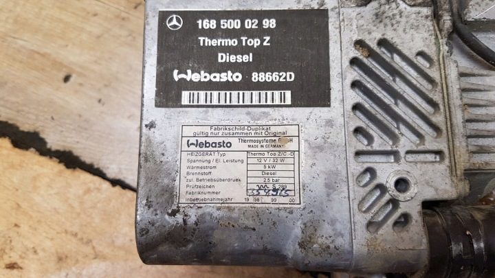 АВТОНОМНЫЙ ОТОПИТЕЛЬ WEBASTO MERCEDES A КЛАСС W168 A168, фото 4