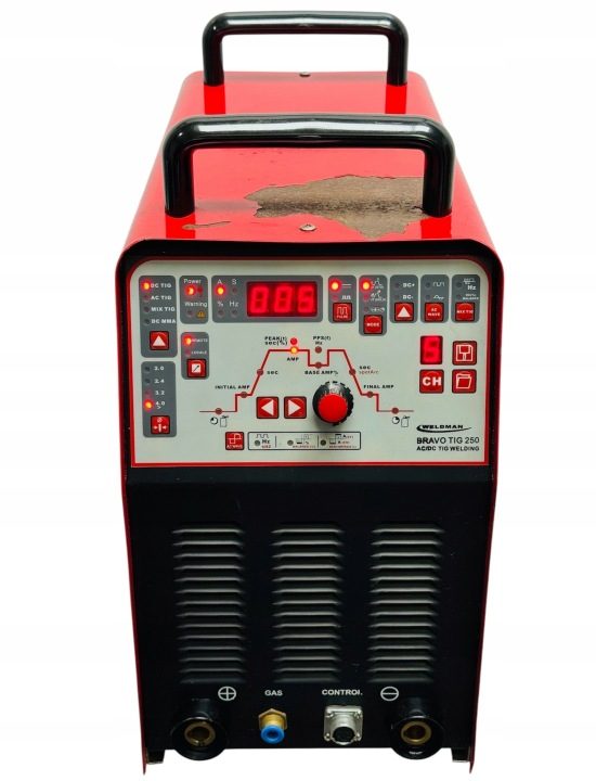 СВАРОЧНЫЙ АППАРАТ ИНВЕРТОРНЫЙ WELDMAN BRAVO TIG 250 AC DC PULS MMA 230V АЛЮМИНИЕВЫЙ IGBT HF, фото 3