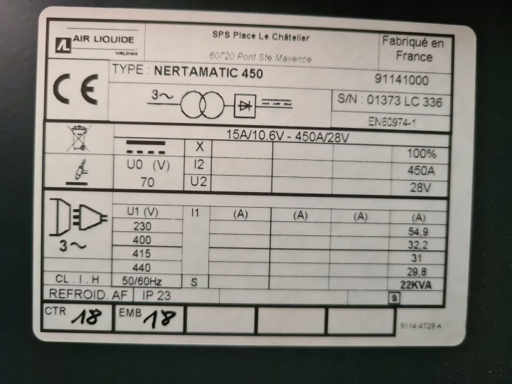 Źródło тока MIG TIG сварочный аппарат SAF Nertamatic 450, фото 3