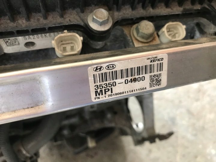 Hyundai I10 II 16- 2016- рестайлинг двигатель без навесного G3LA 1.0 22111-04800 2019 год, фото 7
