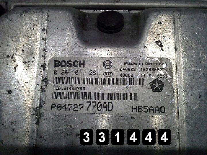 2006 Chrysler Voyager ЭБУ 0281011281, фото 2