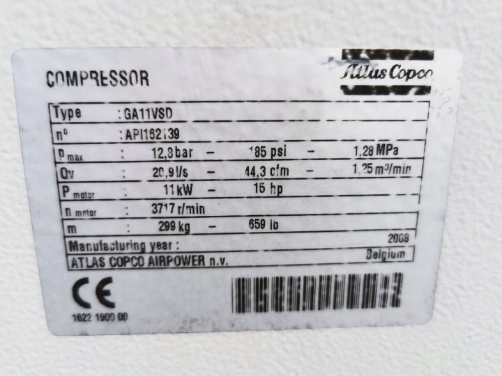 Компрессор śrubowa Atlas Copco GA30VSD 30 кВт, фото 7