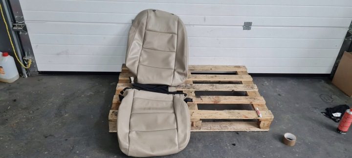 A6 C6 РЕСТАЙЛИНГ ОБШИВКА КОЖА СИДЕНЬЯ ЛЕВОЕ ПЕРЕДНЕЕ KARDAMONBEIGE, фото 1