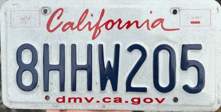 CALIFORNIA табличка номерная с США оригинальные, фото 1