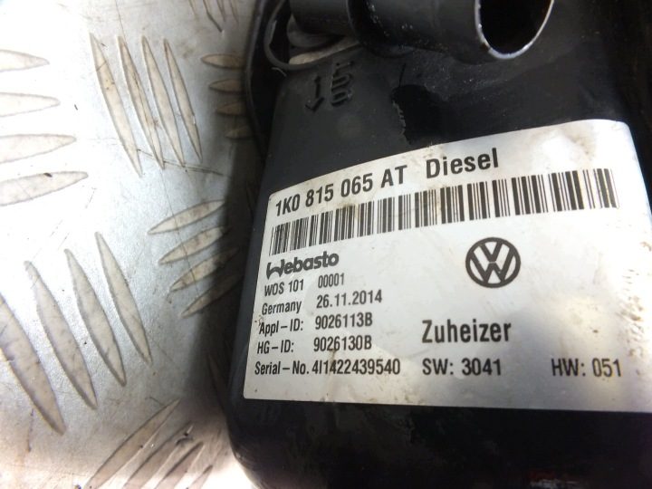 VW TOURAN I РЕСТАЙЛИНГ II 2010-2015 АВТОНОМНЫЙ ОТОПИТЕЛЬ WEBASTO 1K0815065AT, фото 5