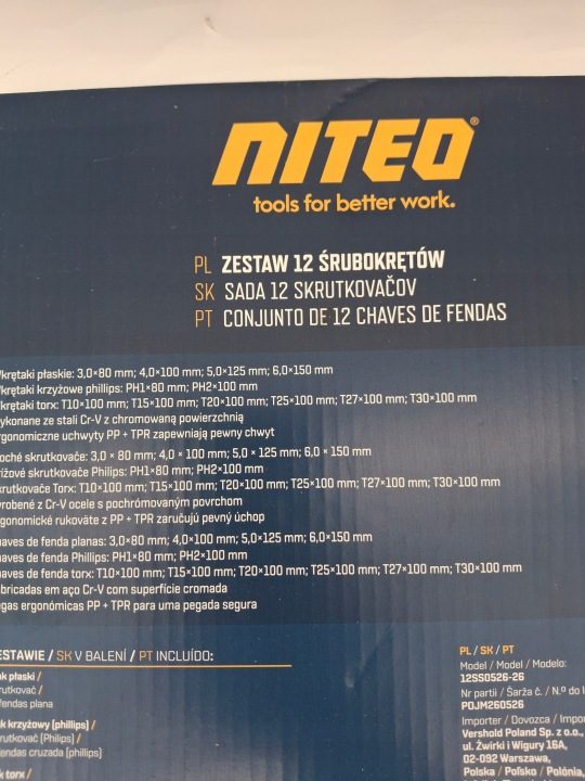 Комплект отверток Niteo 12 шт., фото 5