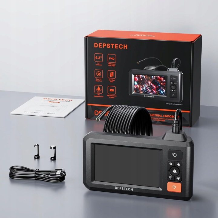 КАМЕРА ЭНДОСКОПИЧЕСКАЯ С ŚWIATŁEM LED DEPSTECH DS300 4.3" 1080p КАБЕЛЬ 5M, фото 8
