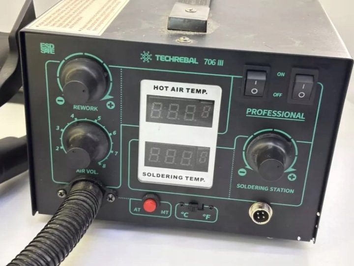 Станция Паяльная 2w1 Hot AIR Techrebal 706 III 720W Лезвие C245 Комплект ESD, фото 4