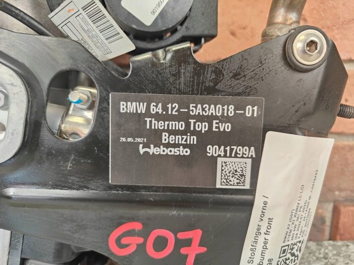 WEBASTO БЕНЗИН THERMO TOP EVO BMW G30 G31 G11 G01 G02 G05 G07 G07 5A3A018, фото 2
