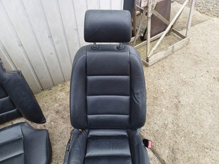 AUDI A4 B6 00-06 СИДЕНЬЕ ПРАВОЕ ПЕРЕДНЕЕ ЧЕРНОЕ КОЖА, фото 3