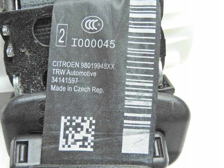 Citroen DS3 09-14 Кабриолет Ремень безопасности правый задний 98019948XX, фото 5