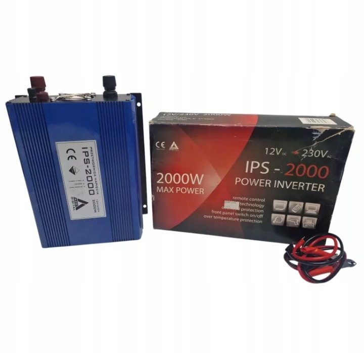 AZO автомобильный преобразователь напряжения 12V IPS-2000S Sinus Eco Режим 2000W, фото 1
