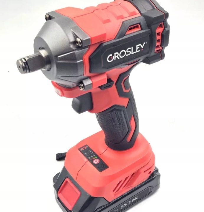 Ударный гайковерт 1/2″ 400 Нм GROSSLEY 2 аккумуляторы 2.0Ah зарядное устройство 2A КЕЙС, фото 7