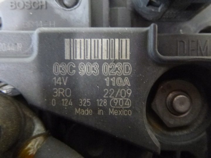 Генератор 110A 03C903023D Seat Ibiza IV Polo V Golf V Touran I EOS 1.6FSI, фото 5