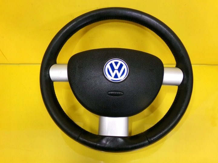 Руль кожаный с подушкой Volkswagen NEW Beetle 2001 1C0419091 NR139, фото 2