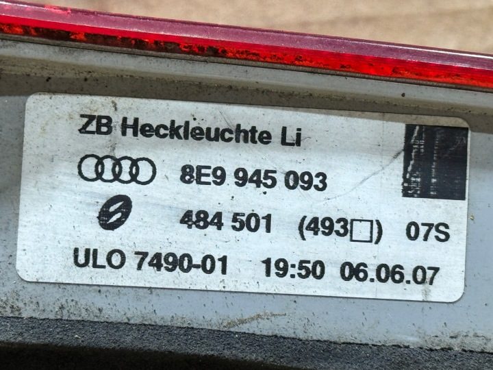 ФОНАРЬ ЛЕВЫЙ ЗАДНИЙ В КРЫШКУ AUDI A4 B7 УНИВЕРСАЛ 8E9945093, фото 4