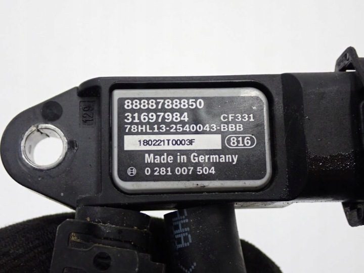 Датчик давления выхлопных газов 31697984 Volvo XC90 II D4 2.0D 18 г., фото 3