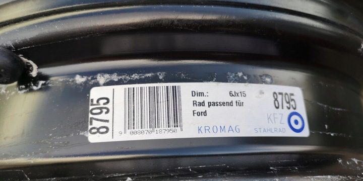 Штампованный диск Alcar Stahlrad FORD FOCUS II 6.0" x 15" 5x108 ET 52,5, фото 6
