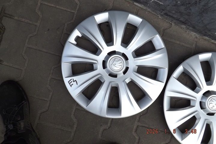 Колпак Skoda OE Оригинальный 16" серебристый, фото 8