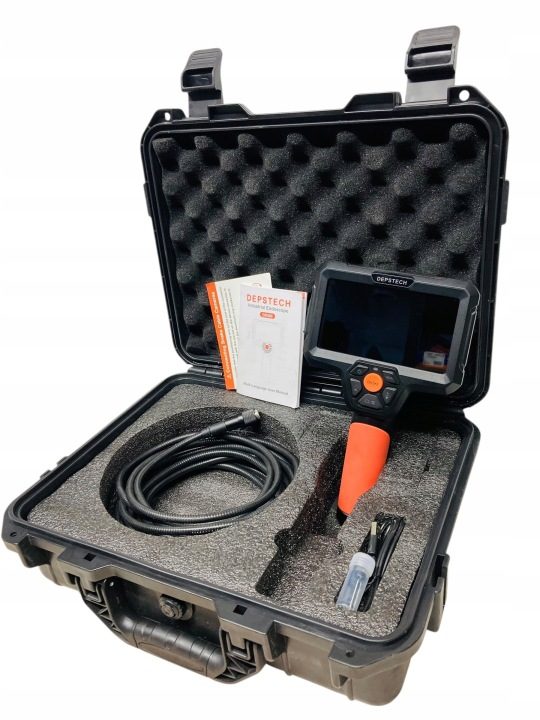 Эндоскоп инспекционная камера двойная Depstech 5 дюймов IPS 1080P шланг 15m, фото 1