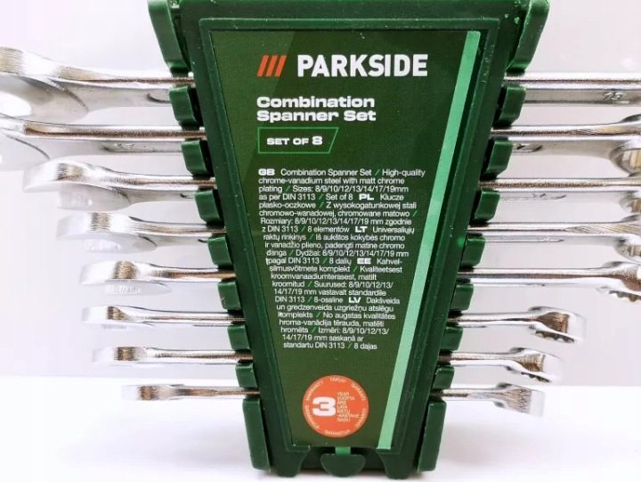 КОМПЛЕКТ КЛЮЧЕЙ РОЖКОВО-НАКИДНЫХ PARKSIDE HG12665 8 шт. ИДЕАЛ!, фото 2