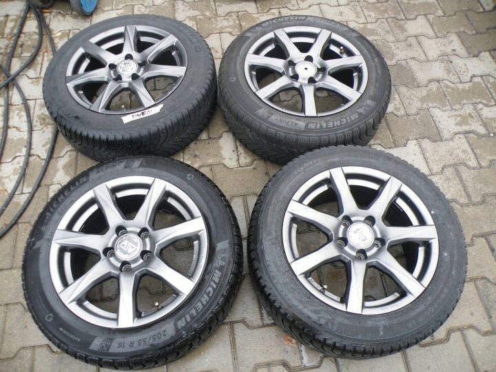 Audi VW 5x112 ET48 Литые диски 16 Алюминиевые Диска 16" OZ Колеса Шины Зимние 205/55/16, фото 2