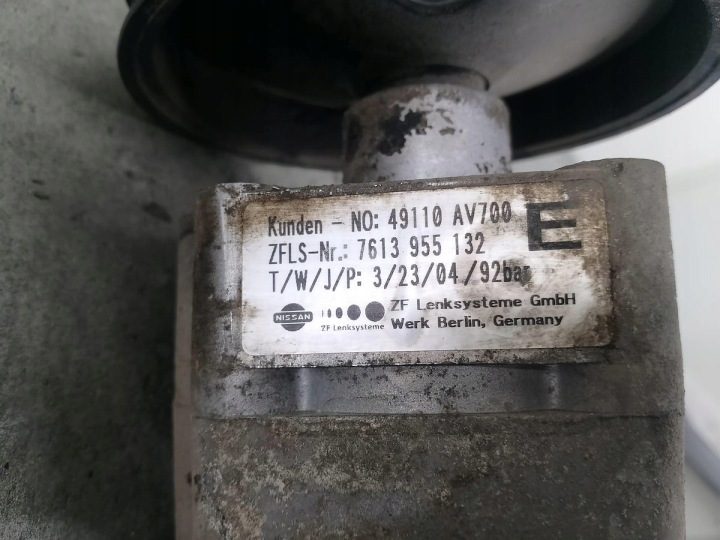 НАСОС ГИДРОУСИЛИТЕЛЯ NISSAN PRIMERA III P12 49110AV700 7613955132 ZF 1.8 16V, фото 7