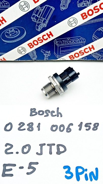 W-wa 0281006158 OE ДАТЧИК ДАВЛЕНИЯ ТОПЛИВА В МОЛДИНГЕ ТОПЛИВНОГО 3 пин BOSCH, фото 1