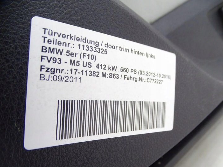 BMW M5 5 F10 СЕДАН 10-17 СИДЕНЬЯ SPORT ДИВАН СЕРЫЙ КОЖА ЕВРОПА 17 тыс. км, фото 16