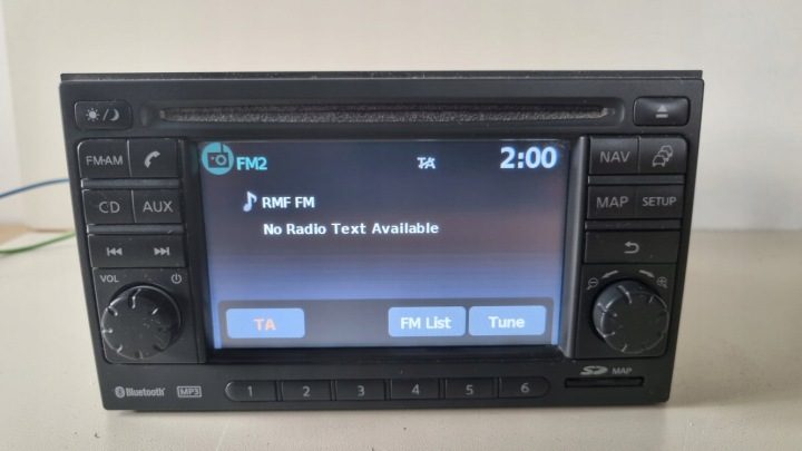 Автомагнитола Nissan штатная 2-DIN Bluetooth RDS AUX, фото 1