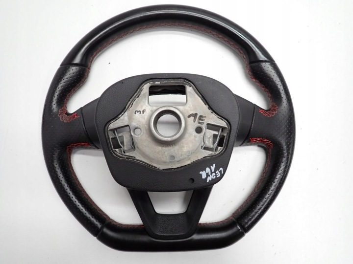 РУЛЬ МУЛЬТИФУНКЦИОНАЛЬНЫЙ КОЖА КРАСНАЯ СТРОЧКА SEAT LEON III 5F FR 16 г., фото 2