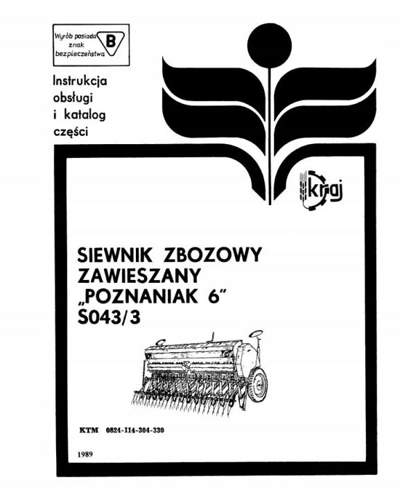 Инструкция по эксплуатации и каталог POZNANIAK 6 S043/3, фото 1