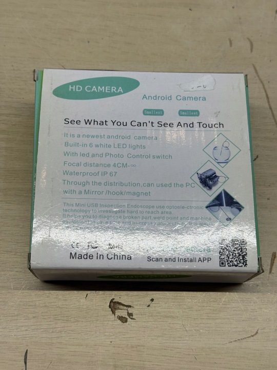 Android Endoscope 7 мм Borescope Inspekcja Камера Узкая Водонепроницаемая с 6 LED, фото 3