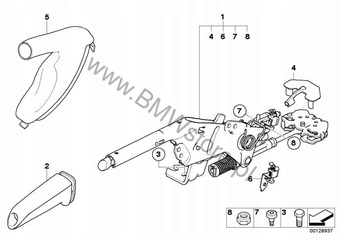 BMW 5 E60 E61 РЫЧАГ РУЧНОГО ТОРМОЗА РУЧКА 6770128 EUR, фото 15