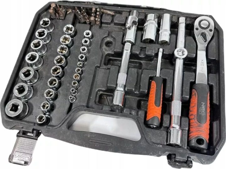 NEO TOOLS Торцевые головки 1/2" 1/4" 73 шт. Кейс Сталь CR-V, фото 5