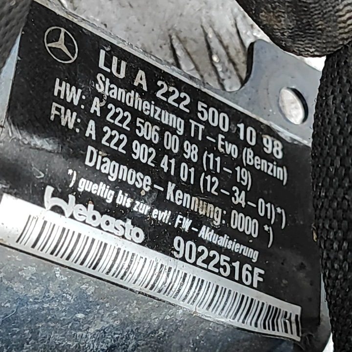 WEBASTO MERCEDES-BENZ S (W222, V222, X222) A2225001098 36802455 4.7L 335 кВт, фото 7