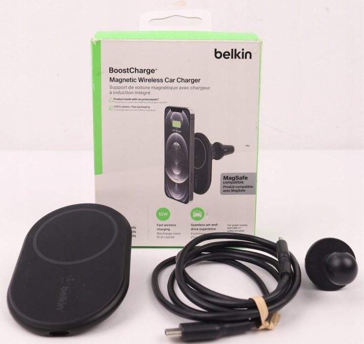 Кронштейн автомобильный магнитный Belkin индуктивный MagSafe 10W для решетки, фото 2