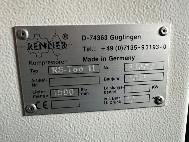 Компрессор масляный Renner RS-TOP11 0 l 10 бар, фото 4