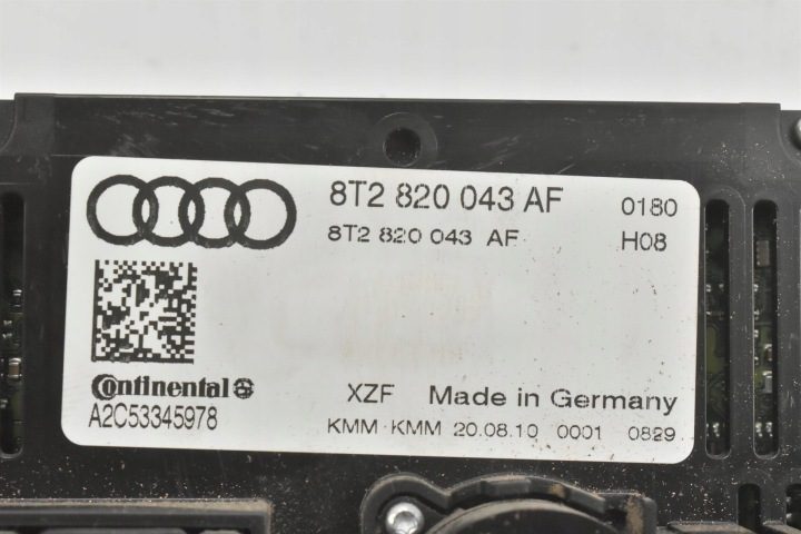 Панель переключатель кондиционера 8T2820043AF Audi A4 B8 S4 8K A5 8F Q5 8R UK, фото 6