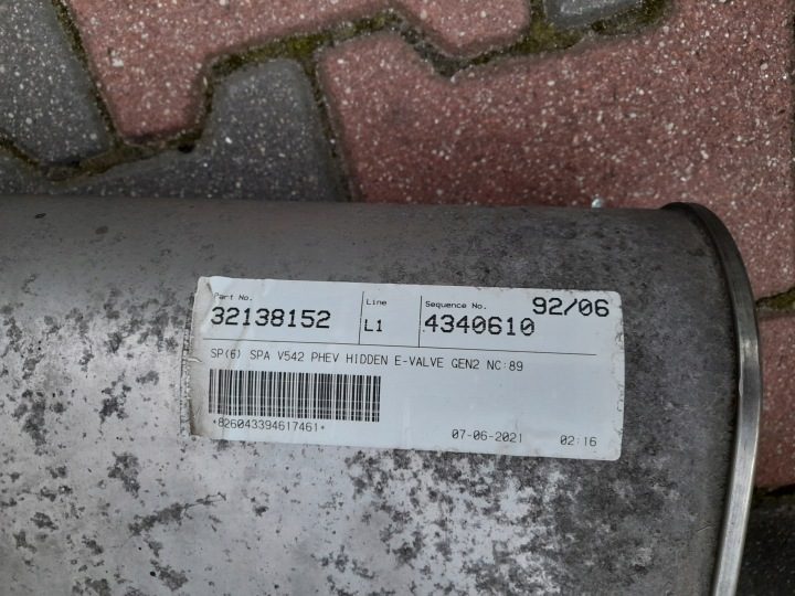 Задний глушитель в сборе 32138152 Volvo V90 рестайлинг 2021 г. T8 Recharge W-wa, фото 9