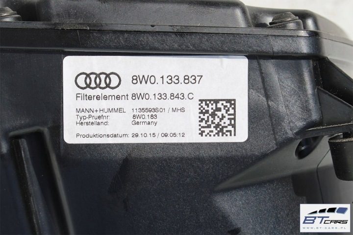 Audi A4 A5 корпус фильтра воздуха 8W0133837 8W0133835 8W0133843C 8W B9 8W0, фото 4