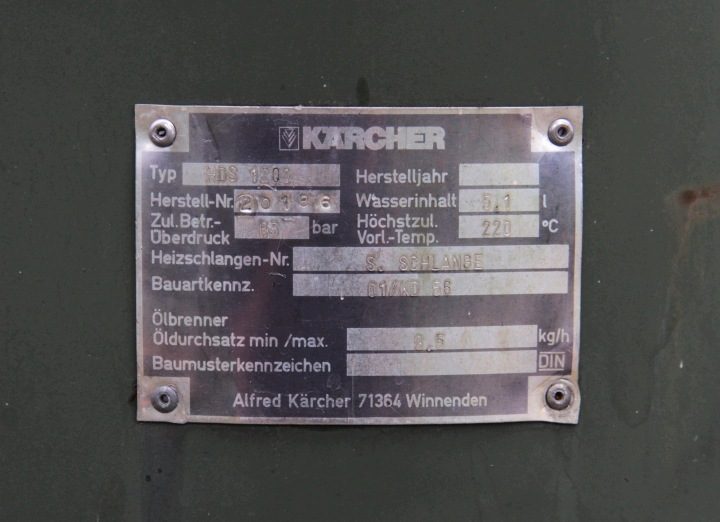 WOJSKOWA ТОПЛИВНАЯ PAROWO ВОДЯНАЯ МОЙКА KARCHER HDS 1200, фото 16