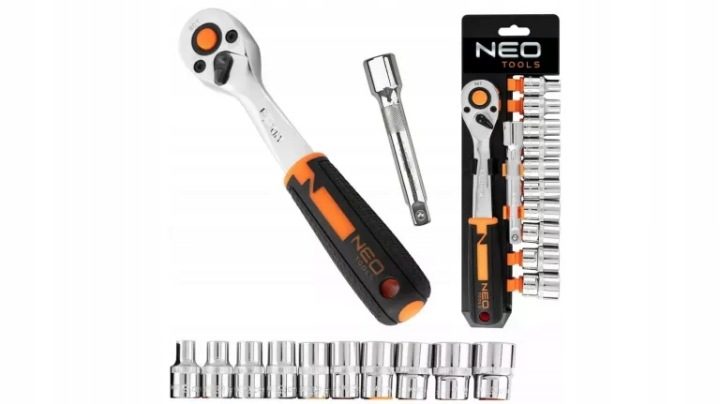 Комплект торцевых головок с трещоткой NEO TOOLS 10-030, фото 2